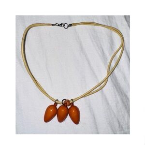 Orange Pendant Necklace